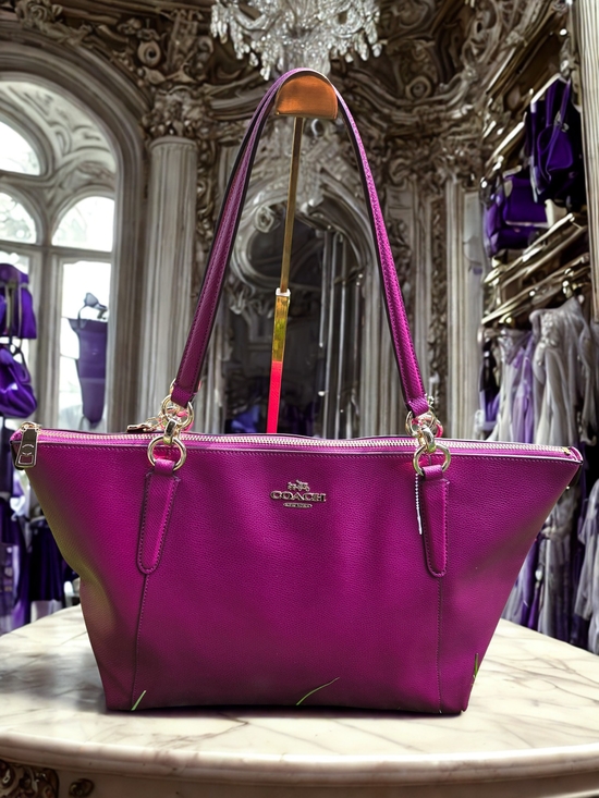 Coach Handbags - Coach Leather Magenta Tote Bag